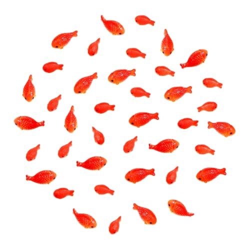 Set Of 40 Floating Goldfish Ornaments