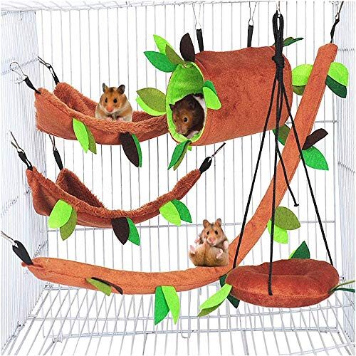 5 Piece Hanging Small Animal Hammock Set