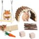 Wooden Hamster Chew Toys for Small Animals