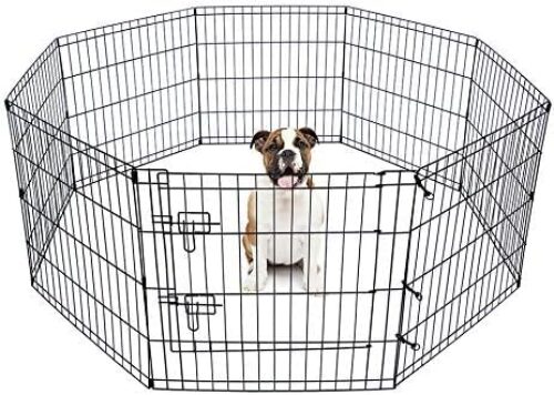 Doggy Style 8-Panel Puppy Playpen For Dogs, Cats And Rabbits