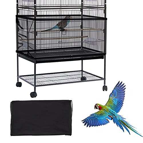 Daoeny Adjustable Bird Cage Cover Black