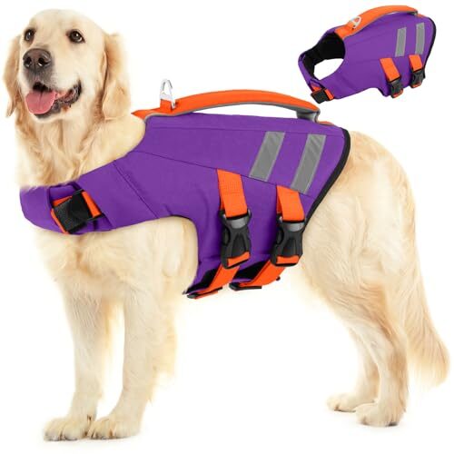 Lelepet Dog Lifejacket Adjustable for Large Dogs