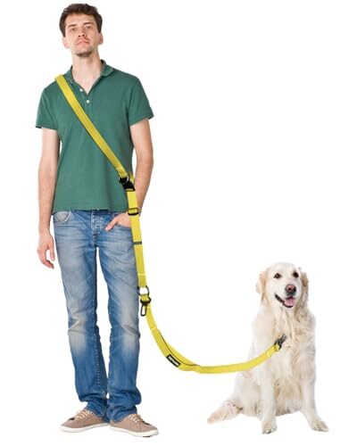 Reflective Dog Lead with Seatbelt for Large Dogs