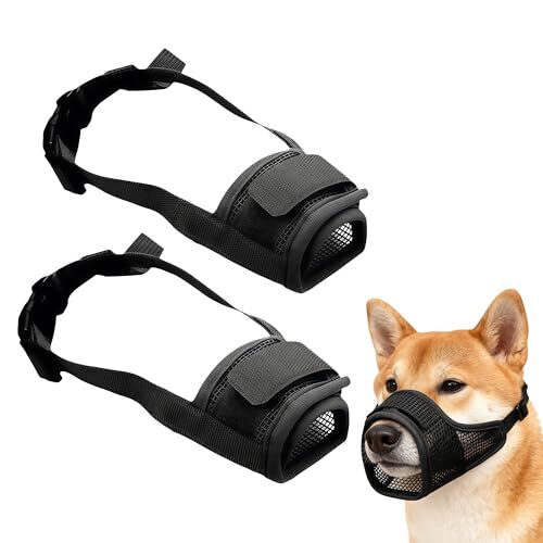 Breathable Mesh Dog Muzzle Size M Black