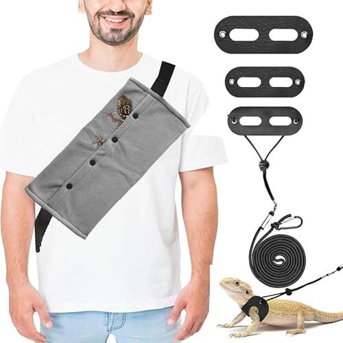 Adjustable Reptile Sling Carrier Grey