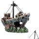 Shipwreck Aquarium Decoration Set With Artificial Plants