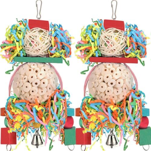 Foraging Bird Toys With Natural Sola Balls