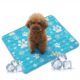 PORUPAEL Dog Cooling Mat Blue Paw Print