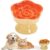 Meetoz Slow Feeder Cat Bowl Plum Blossom Orange