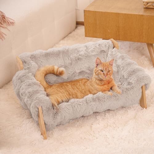 CheerPals Wooden Cat Bed for Large Cats