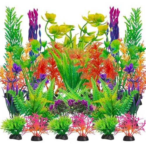 Artificial Aquarium Plants 18 Piece Set