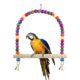 LuckyOpt Wooden Bird Swing With Bell