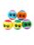 Paw Print Dog Balls 5 Pack Assorted Colours