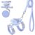 Adjustable Kitten Harness and Lead Set Haze Blue