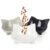 Cotill Cat Bowl Set of 3 Grey Black White