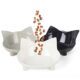 Cotill Cat Bowl Set of 3 Grey Black White