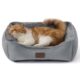 Bedsure Plush Grey Cat Bed for Kittens