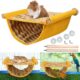 Hanging Rat Hammock Plush Bed Yellow