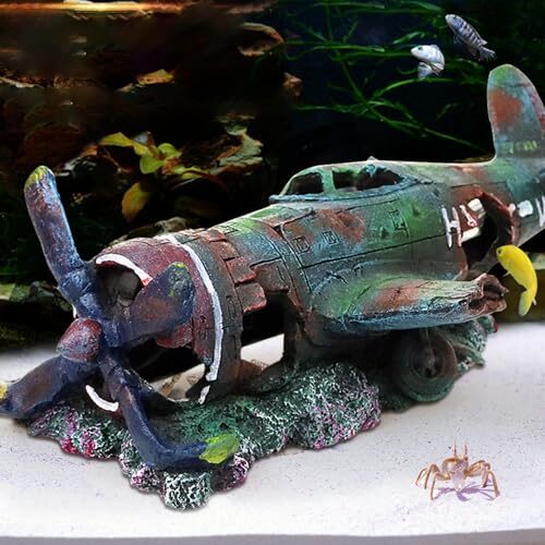 Polyresin Aquarium Ornament Combat Aircraft