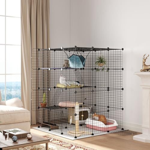 PawHut Multi-Level Cat House for 1-3 Cats