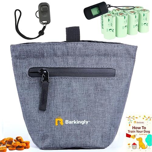 Barkingly Dog Treat Pouch With Training Clicker And Poop Bags