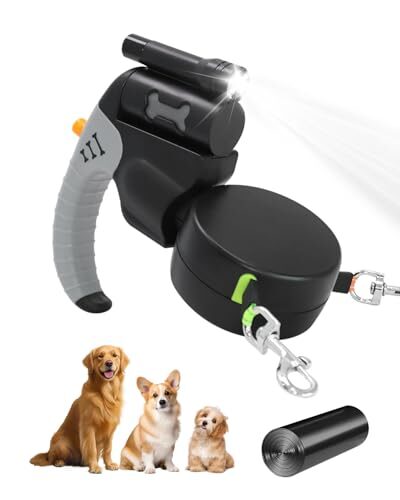 Retractable Dog Lead for Walking Two Dogs