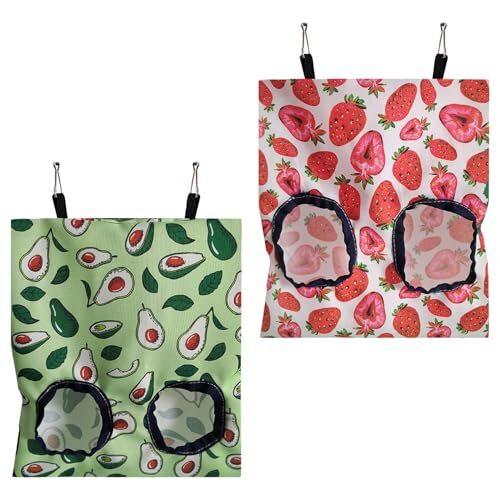 Gaomumu Hanging Hay Feeder Pouch for Small Animals