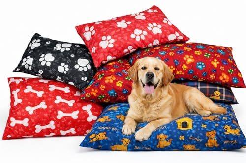 E4Emporium Dog Bed with Zipped Replaceable Cover for Large Dogs