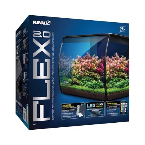 Fluval Flex 2.0 Aquarium Kit 34L Black