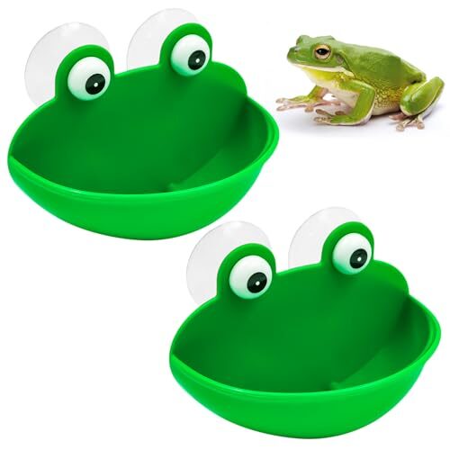 2 Pack Suction Cup Feeding Dish for Reptiles & Amphibians