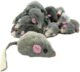Txooo 5 Pack Grey Rattle Mouse Cat Plush Toys