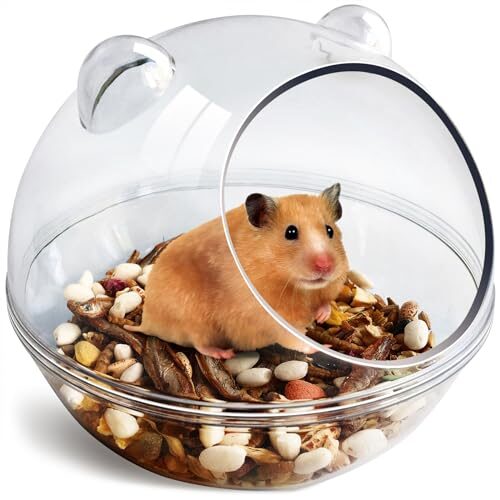 TieLishor Transparent Hamster Sand Bath Box