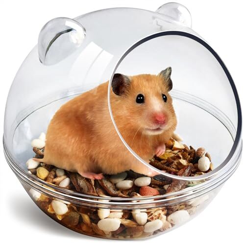 TieLishor Transparent Sand Bath Box for Hamsters