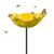 Yellow Metal Bird Bath Includes Stake