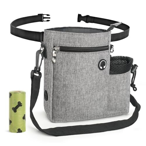 Dog Treat Bag with Bottle Holder for Training