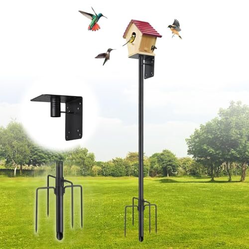 Outdoor Bird Feeder Stand with 5-Prong Base