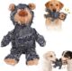 Heavy Duty Plush Bear Dog Chew Toy Blue