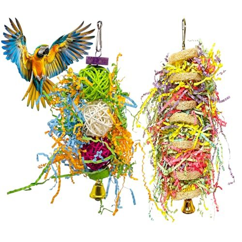 Foraging Bird Cage Toy Set for Small to Medium Birds