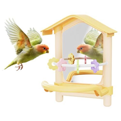 Acrylic Mirror Bird Perch for Parrots