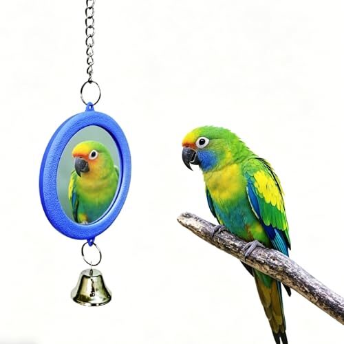 Tarqite Interactive Bird Mirror for Parrots (Blue)