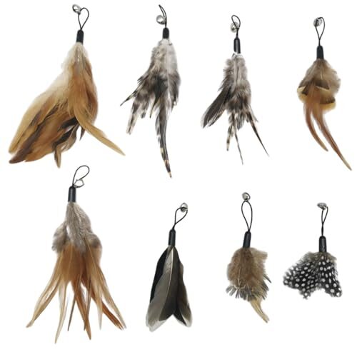 Merzio Feather Cat Toys with Bells for Cats