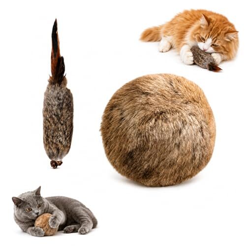 Interactive Catnip Toy With Tail Wand for Cats