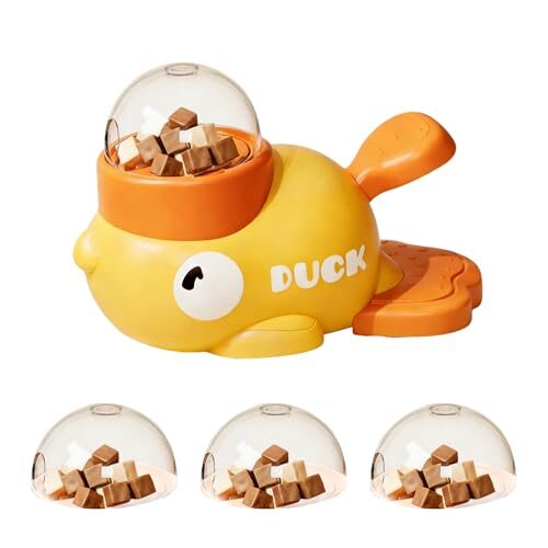 Duck-Shaped Interactive Pet Feeder Toy