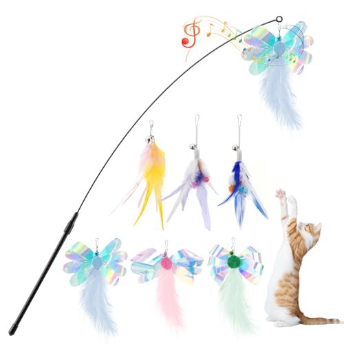 Pawaboo Interactive Feather Cat Toy