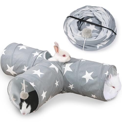 JanYoo 3-Way Bunny Tunnel for Small Animals