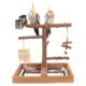 Kivinia Wooden Parrot Playstand With Feeder Tray