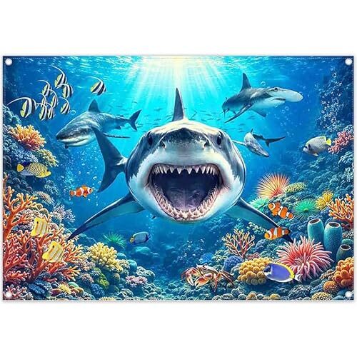 Luminora Shark Underwater Aquarium Decor