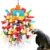 Jijizhazha Wooden Parrot Chew Toy Multicolour