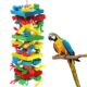 Natural Wooden Chew Toy for Parrots