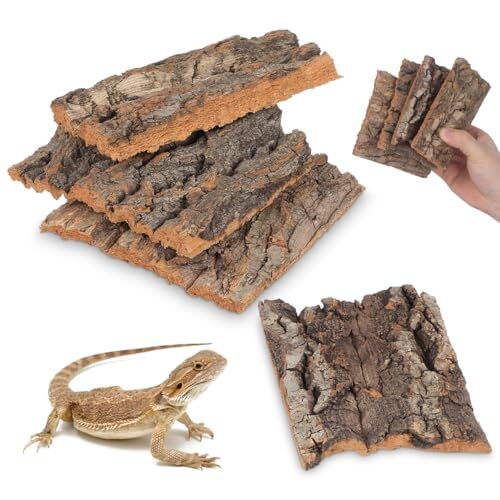 Hanabass Natural Bark Terrarium Decor For Reptiles